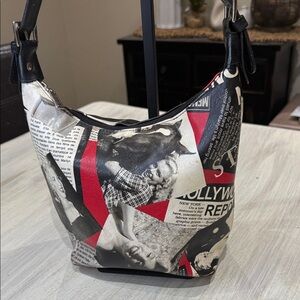 Marilyn Monroe Black and Red Shoulder Bag